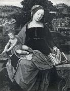 MASTER of Female Half-length The Virgin and child oil